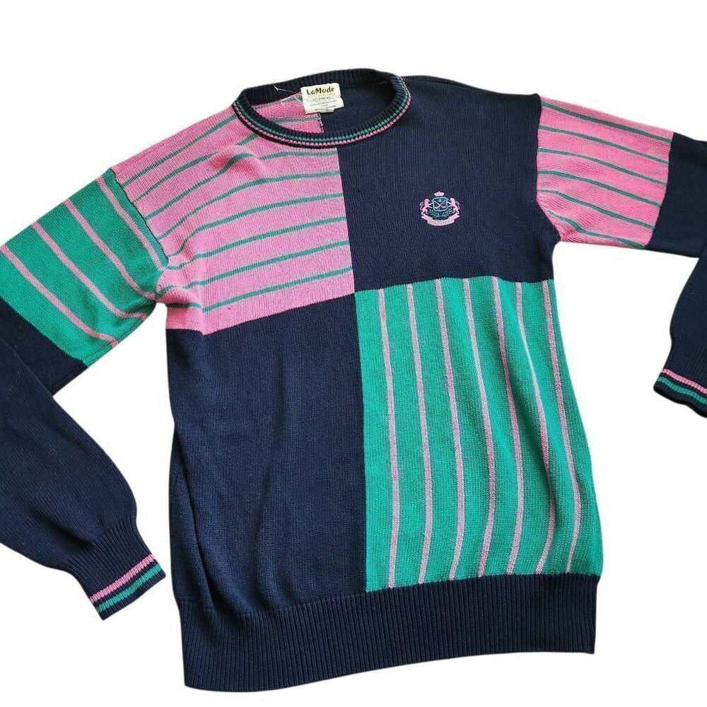 Vintage  LaMode Sweater Mens XL Cotton Golf Preppy Grandpacore
